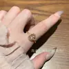 Atacado do Fabricante Anel de Cabacinha de Jade Espuma de Água Natural Design Pequeno Fresco com Prata S925 Incrustada