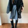 Botas de cavaleiro femininas no mesmo estilo da Mom de Uva com 4cm de aumento interno de altura, versáteis, couro de ovelha ultrassuave, bico quadrado, cano médio ajustado