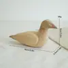 Adornos de animales de resina estilo nórdico, materiales de madera para pintar DIY, decoración de escritorio para el hogar, piezas decorativas sin terminar