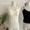 6688 # Estilo Puro Deseo de Alta Gama Chica Picante Camisola de Encaje 3D con Copas Fijas, Efecto Push-Up, Hermoso Diseño de Cuello en V, Espalda Bonita