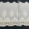 Vestido de encaje bordado de algodón hueco con volantes retro para niños, vestido, accesorios de encaje, ancho 35/20 cm