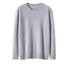 Suéter de cachemira para hombre, cuello redondo, cálido, color liso, tejido de manga larga, business casual, nueva colección otoño/invierno 2026, suéter casual básico