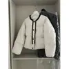 Chaqueta Acolchada de Algodón Estilo Coreano Pequeño Aroma para Mujer, Nueva Invierno 2026 Ajuste Holgado Adelgazante Lazo Lunares Abrigo Acolchado