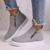 Zapatos Deportivos Cruzados Nuevos para Primavera y Otoño 2025 Estación Independiente de Amazon Zapatos Casuales para Mujer con Doble Cremallera Europea y Americana