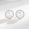 Aretes Transfronterizos Nuevos Coreanos Elegantes de Plata Esterlina de Imitación 925 Perla de Agua Dulce Aretes de Lujo Ligero Nueva Joyería de Nicho para las Orejas