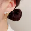 Pendientes de Perlas y Borlas de Moda Versátiles para el Verano con un Toque Sencillo y Lujoso