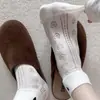 Calcetines cortos blancos para mujer, estilo japonés, de malla, con estampado de corazones, transpirables, versátiles, sencillos, calcetines tobilleros, absorbentes de sudor, calcetines sin costuras para mujer