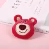 Lindo Oso Fresa Borgoña Peluche Dibujos Animados Accesorios Broche Bolsa Zapatos Ropa Sombreros Accesorios Accesorios para Manualidades Accesorios