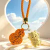 Llavero, Colgante para Teléfono, Colgante para Bolso, Regalo de Oro para Eventos Corporativos "Oveja Próspera" de Oro Puro 999