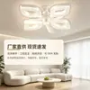 Luz de ventilador de cristal LED para uso doméstico em sala de estar e quarto, luz de ventilador de teto, direto da fábrica, soquete de rosca E27, lustre de ventilador em formato floral