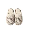 2026 Novas Pantufas de Algodão Gatinho Genuínas Femininas para Casa Internas de Inverno Desenho Animado Casal Antiderrapantes com Pelúcia Aconchegante