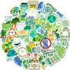 50 Frases de Protección Ambiental Pegatinas Graffiti, Pegatinas para Equipaje, Pegatinas Decorativas Prediseñadas para Teléfonos Móviles y Tabletas