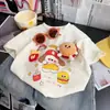Camiseta de Manga Corta 3D de Muñeco para Niños y Niñas, Estilo Nuevo de Verano de Moda, Holgada Estilo Coreano Dibujo Animado 3D de Muñeco