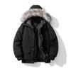 Chaqueta informal de algodón con capucha y cuello de piel extraíble para hombre, nueva chaqueta de invierno japonesa de 2024, con acolchado de algodón, talla grande