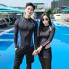 Traje de Mergulho Casal Coreano Feminino Dividido Traje de Água-viva Masculino Protetor Solar Surfe Snorkel Manga Longa Praia Flutuante Roupa de Banho
