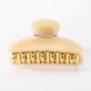 Elegante pasador de estilo francés al por mayor estilo Chanel elegante clip para moño cabello recogido diamante grande incrustado parte trasera de la cabeza cabello suelto color sólido accesorios para el cabello