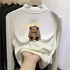 Blusa Térmica Base para Meninas, Nova Camiseta de Manga Longa Infantil para Outono e Inverno, Estilosa Camiseta Base Interna para Bebês com Gola Semi-Alta