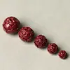 Cuentas de Loto de Cinabrio Crudo Natural, Cuentas Sueltas, Cuentas Redondas, Cuentas Separadoras, Cuentas Individuales, Cuentas de Buda de Arcilla Púrpura, Accesorios, Pulsera