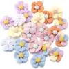 Botón de 4 cm flor de cinco pétalos accesorios para el cabello diy zapatos para niños flor accesorios semiacabados accesorios para ropa flor de tela