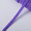 Venda direta do fabricante, fornecimento em estoque de acabamento de borda de centopeia de seda de baixa elasticidade de 0,8 cm com fio dourado e prateado, renda de cor sólida para acessórios de vestuário e têxteis para casa