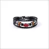 Retro Naruto Akatsuki Tejido Hongyun Pulsera Trenzada de Cuero Aleación Pulsera DIY Joyería Popular Venta al por Mayor