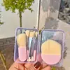 Nuevo Set de Brochas Mini Portátil con 6 Piezas para Principiantes, Brocha para Sombras de Ojos de Pelo Animal Suave, Brocha para Rubor, Set de Brochas de Maquillaje