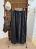 Calça Larga de Fleece Fino Outono/Inverno Estilo Preguiçoso Solta Caimento Fluido Perna Larga Calça Feminina que Cobre o Quadril Versátil Solta Temperamento Calça Longa de Perna Reta