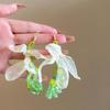 Pendientes de Flores con Cuentas de Bosque Super Hada Pendientes Distintivos para Niñas Primavera y Verano 2024 Pendientes Dulces Elegantes que Combinan con Todo