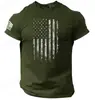 Comercio Exterior Transfronterizo Nueva Serie Navideña para Hombre Camiseta de Cuello Redondo Estampado 3D de Manga Corta Moda Casual