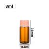 Frasco de remédio de vidro mini de 1ml selado marrom escuro marrom portátil transparente tamanho pequeno frasco de pó para remédio Dendrobium