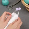 Accesorios de Herramienta de Tejer DIY con Forma de Flor Linda Transfronteriza Tapa Antideslizante para Agujas