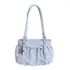 Bolso Grande de Lunares para Mujer 2026 Nuevo Simple Versátil Casual Hombro Cruzado con Lazo Bolso para el Trabajo
