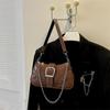 Bolso de Mujer 2023 Primavera y Verano Nuevo Simple Color Sólido Bolso Cuadrado Pequeño Moda para Ir al Trabajo Simple Portátil Bolso de Hombro Sobaco