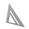 Aleación de aluminio regla de ángulo de 45 grados regla triangular medición de ángulo multifuncional engrosada regla de trazado de ángulo británico