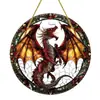 Enfeites de acrílico para pendurar temu produto novo transfronteiriço estilo boêmio círculos de acrílico coloridos decorativos para interior e exterior