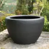 Jingdezhen Tanque de Peces de Cerámica Tanque para Peces Dorados Cuenco Recipiente Tanque de Loto Tanque para Tortugas Tamaño Grande Tanque de Agua con Caligrafía y Pintura Balcón