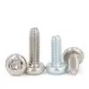 Tornillos Autorroscantes de Cabeza Plana con Rosca Triangular, M2~M6, Estándar Alemán Din7500, Chapado en Zinc Blanco, Tornillos Autorroscantes Pequeños