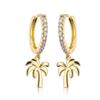 RAKOL Aretes de Moda Populares con Diseño de Nicho Europeo y Americano, Aretes Estrella Luna, Aretes Geométricos Transfronterizos de Zirconia