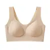 Sutiã de Suporte Tridimensional, Alta Elasticidade, Não Apertado, Fino, Sem Costura, Amigo da Pele, Roupa Íntima Respirável, Push-Up, Modelador, Simples, Versátil, Costas Bonitas