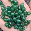 Ágata verde calabaza cuentas redondas jade cuentas sueltas calcedonia verde melón de la suerte pulsera collar accesorios cuentas hechas a mano