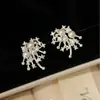 Aguja de Plata S925 Modelo Nuevo 2025 Micro-incrustación Circonita Brillante Fuegos Artificiales Perla Pendientes Diseño de Nicho Pendientes de Alta Gama