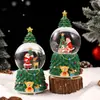 Papai Noel Transfronteiriço Bola de Cristal Luminosa Caixa de Música Enfeites Decoração de Natal Bola de Vidro Presentes para Crianças Venda por Atacado