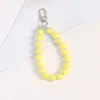 Llavero de Cuentas de Colores Redondo de Cuentas Mediano de Cuentas DIY Colgante para Bolsa de Llaves Cadena de Cuentas Hecha a Mano Decoración Colgante para Funda de Teléfono Móvil