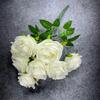 Buquê de rosas artificiais de 9 cabeças personalizado, decoração de parede para fundo de buquê de rosas, arranjo de flores de seda para casamento, fabricante de flores por atacado