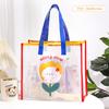 Bolsa de Mão Transparente de PVC Fofa para Meninas Bolsa Grande de Gelatina Tote Bolsa de Armazenamento para Viagem Bolsa de Compras