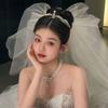 Nueva corona para la cabeza, tocado de novia, perla, sencilla, princesa, corona de cumpleaños, moda, elegante, foto, vestido de novia, accesorios