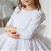 Vestido Blanco de Princesa para Niña Llegada Nueva Primavera 2022 Vestido Esponjoso de Dama de Honor Vestido para Niña Vestido de Pasarela para Piano