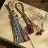 Nuevo Colgante de Cadena para Teléfono Móvil Estilo Chino para Mujeres Borla de Tíbet Tejida a Mano Llavero de Coche Accesorios de Cordón Terminados