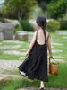 2026 Verano Nuevo Estilo Ropa Infantil Coreana Vestido de Tirantes Espalda Descubierta para Niñas Vestido de Playa Vestido de Princesa para Vacaciones en la Costa