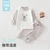 Conjunto de ropa interior de algodón de dos piezas para niños, ropa y pantalones de algodón puro Clase A para bebé de otoño, ropa para estar en casa para bebé, pijamas 100% algodón